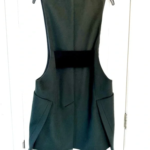 Sonia Rykiel Sleeveless Camel Hair Lined Sleeveless Coat/Vest Hunter Green Sz 6